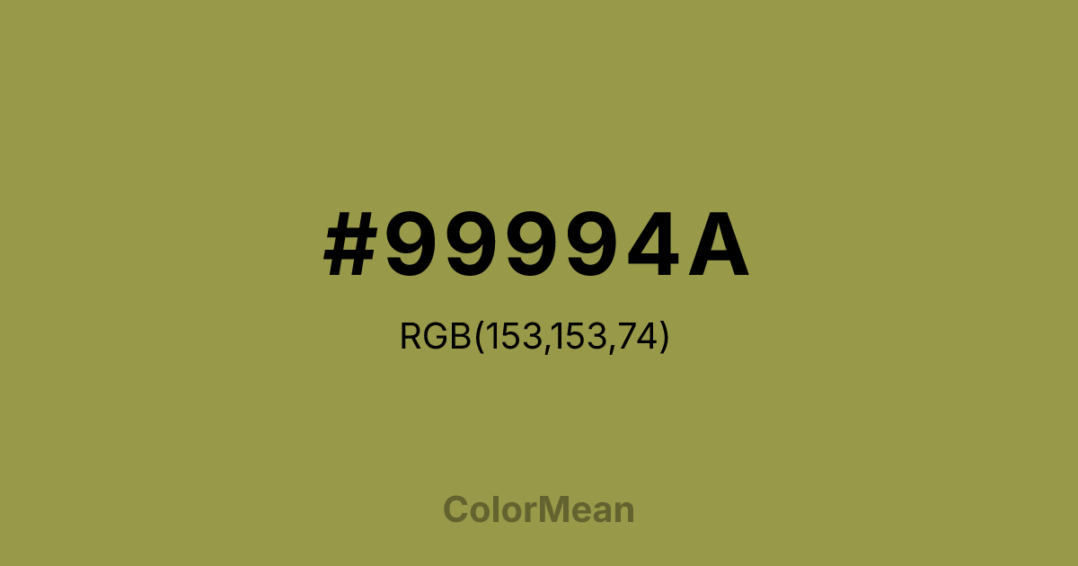 #99994A color swatch
