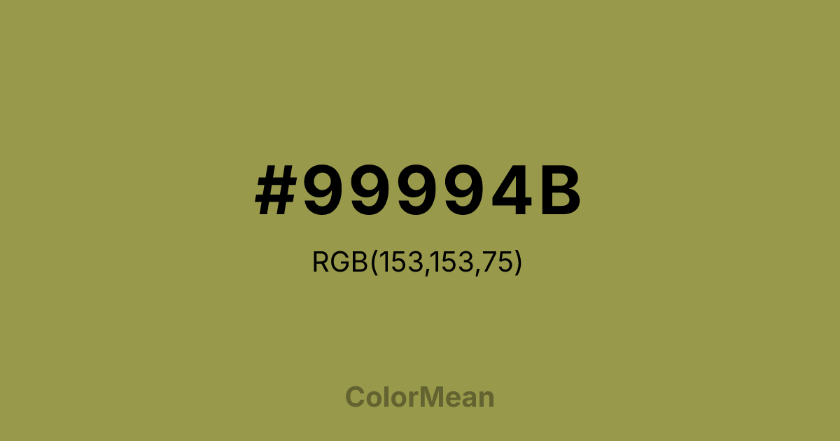 #99994B color swatch