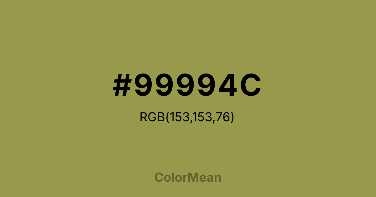 #99994C color swatch