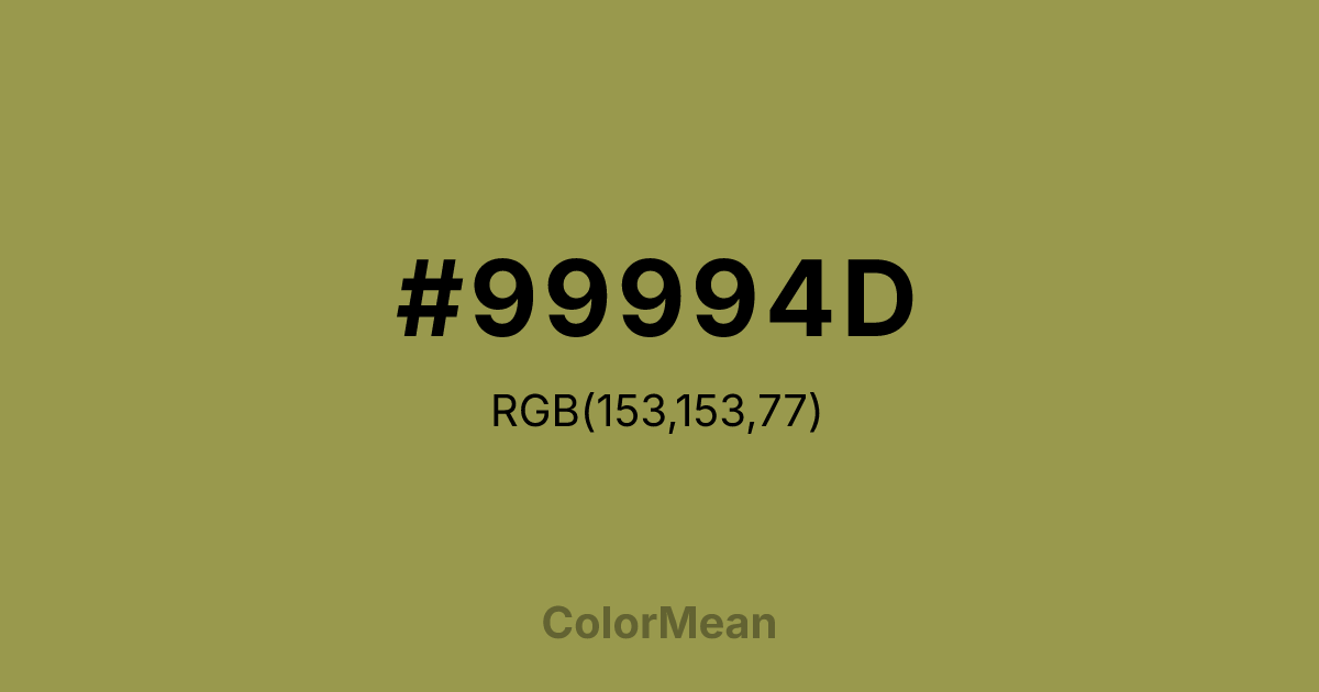 #99994D color swatch