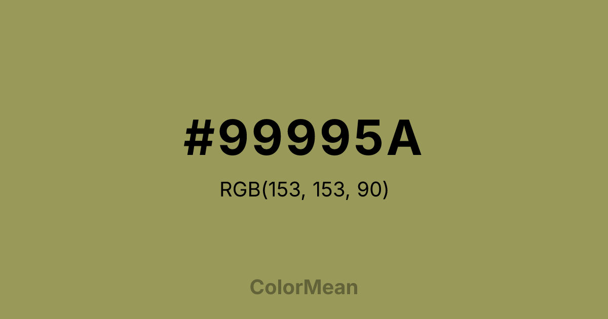 #99995A color swatch