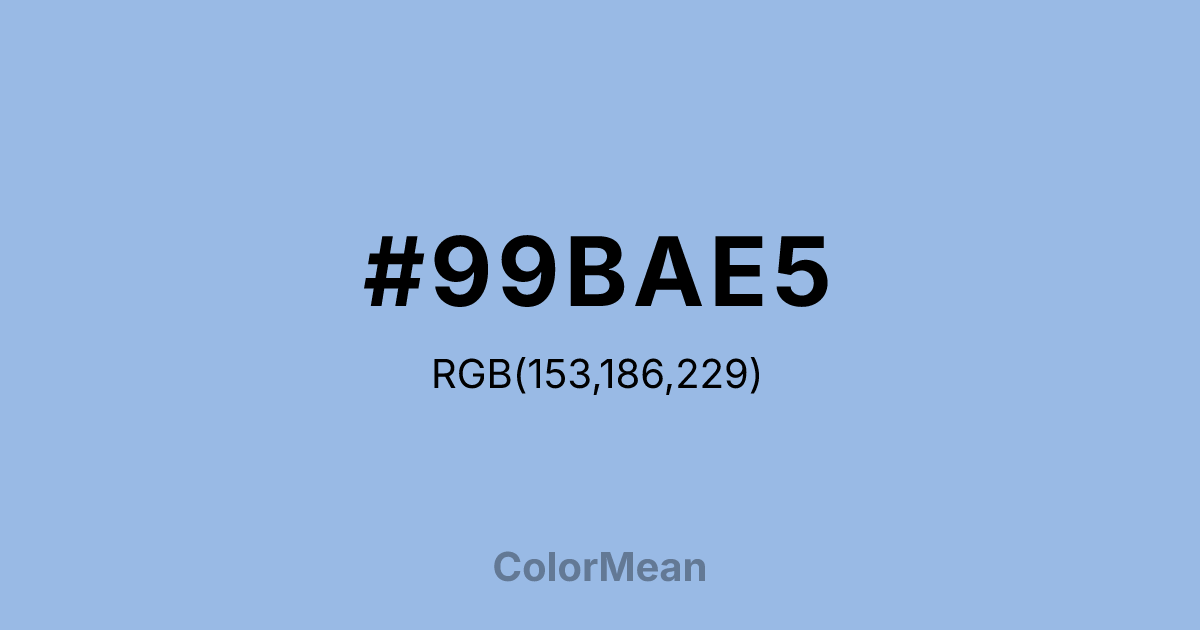 #99BAE5 color swatch