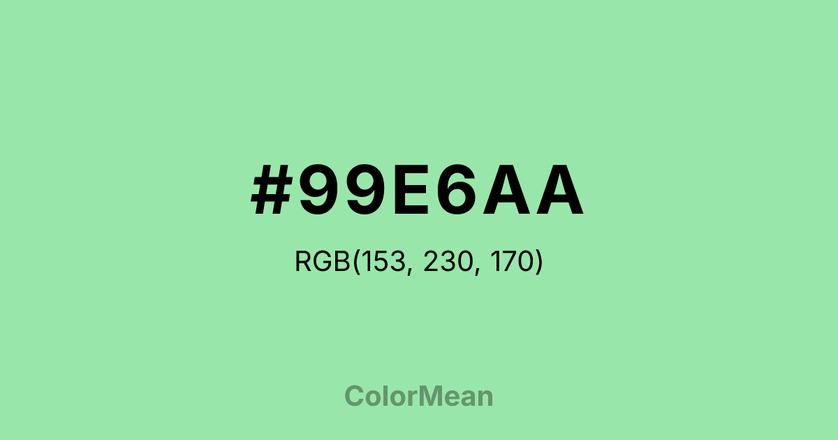 #99E6AA color swatch