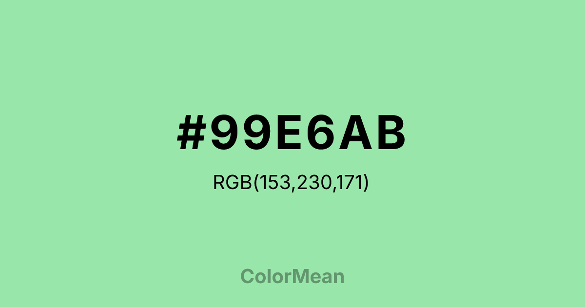 #99E6AB color swatch