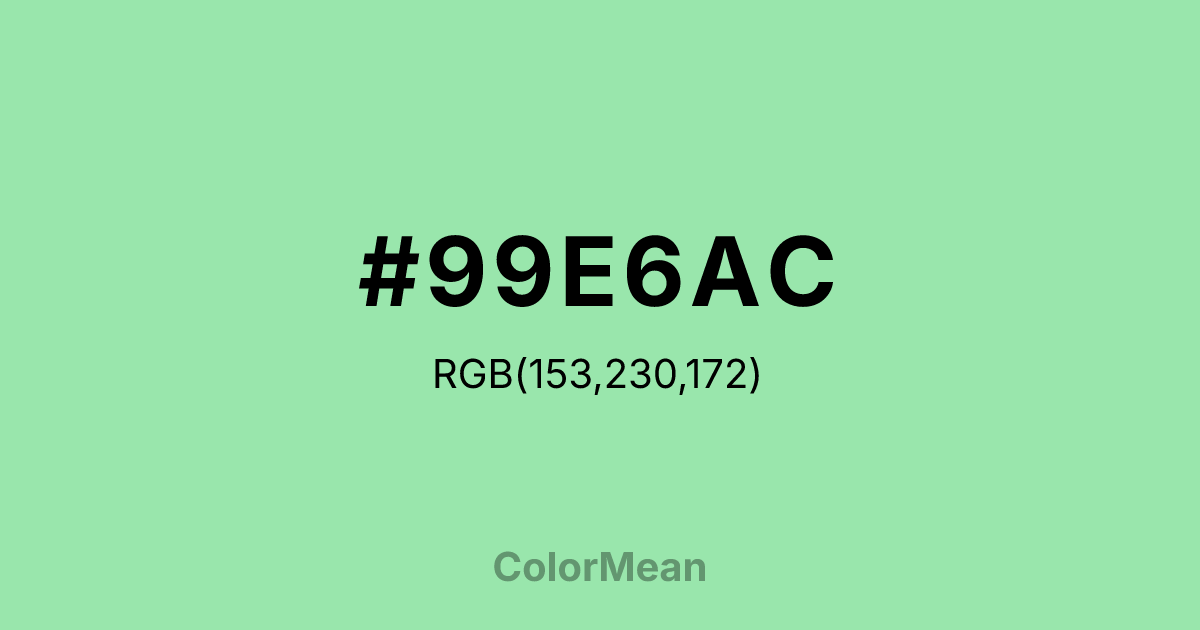 #99E6AC color swatch