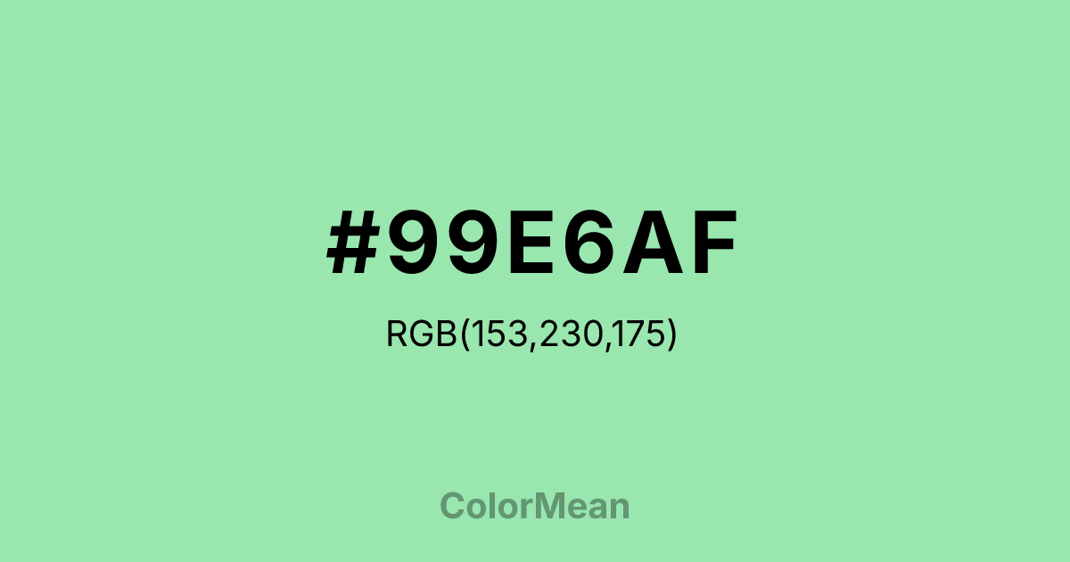 #99E6AF color swatch