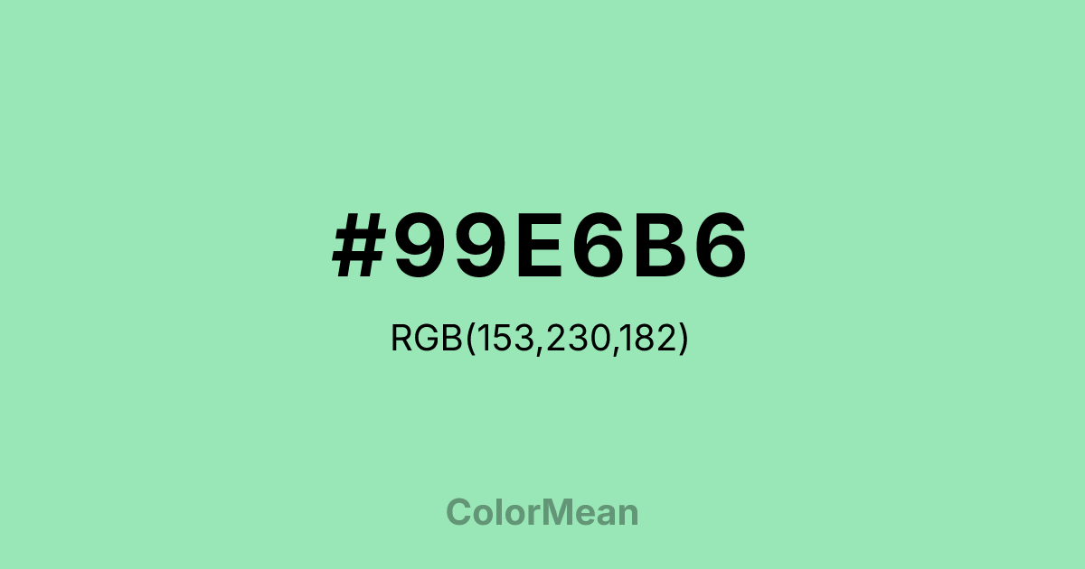 #99E6B6 color swatch