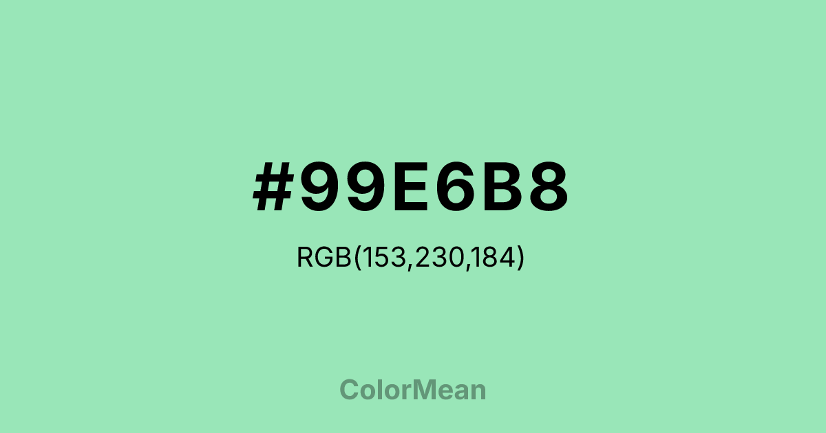 #99E6B8 color swatch