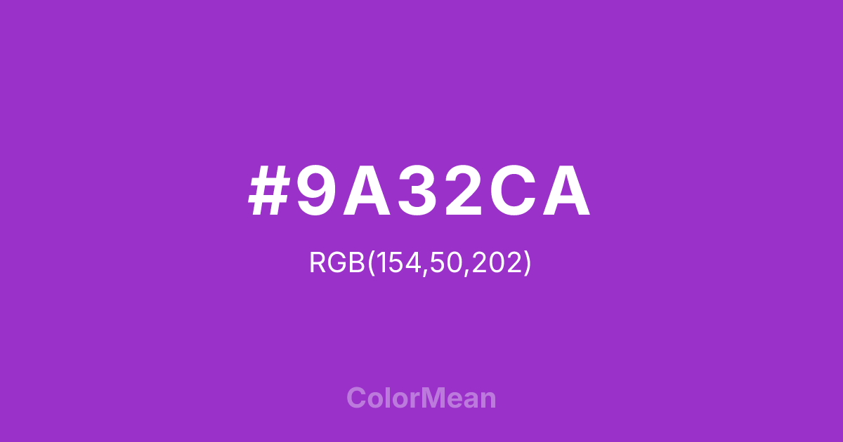 #9A32CA color swatch