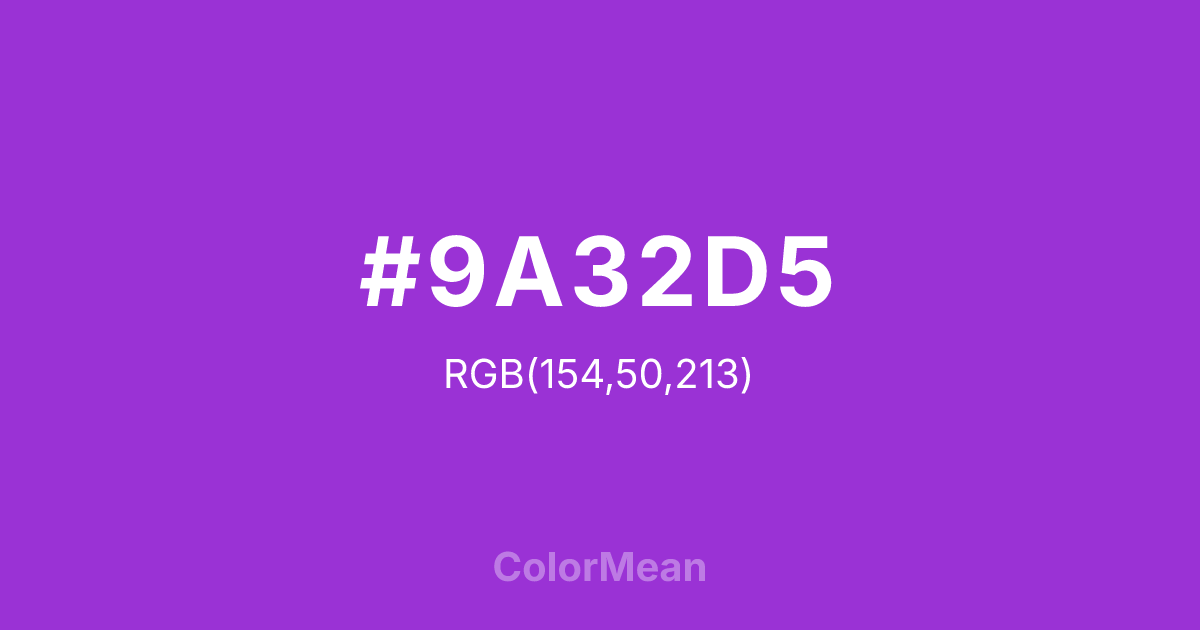 #9A32D5 color swatch