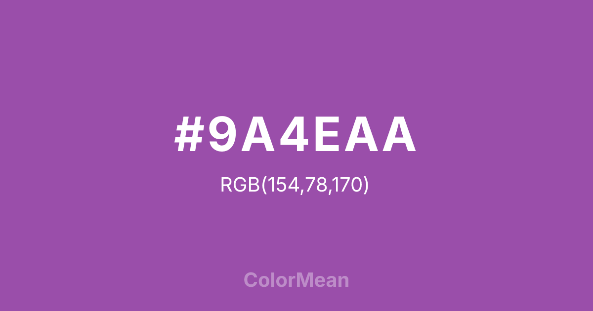 #9A4EAA color swatch