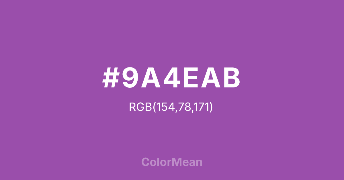 #9A4EAB color swatch