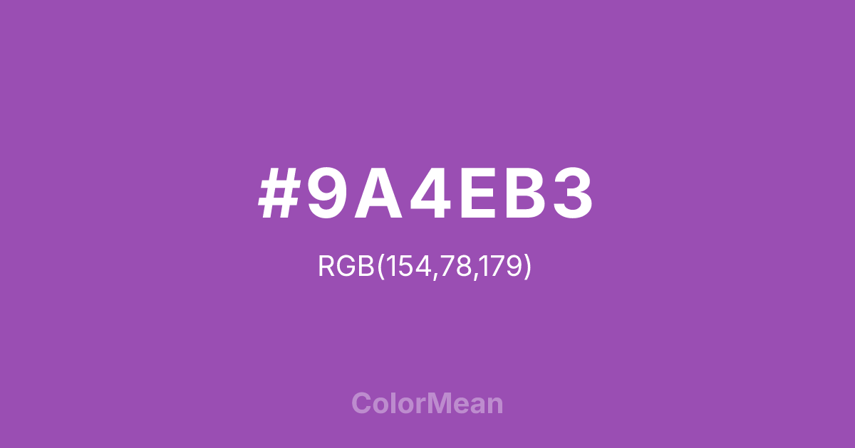 #9A4EB3 color swatch