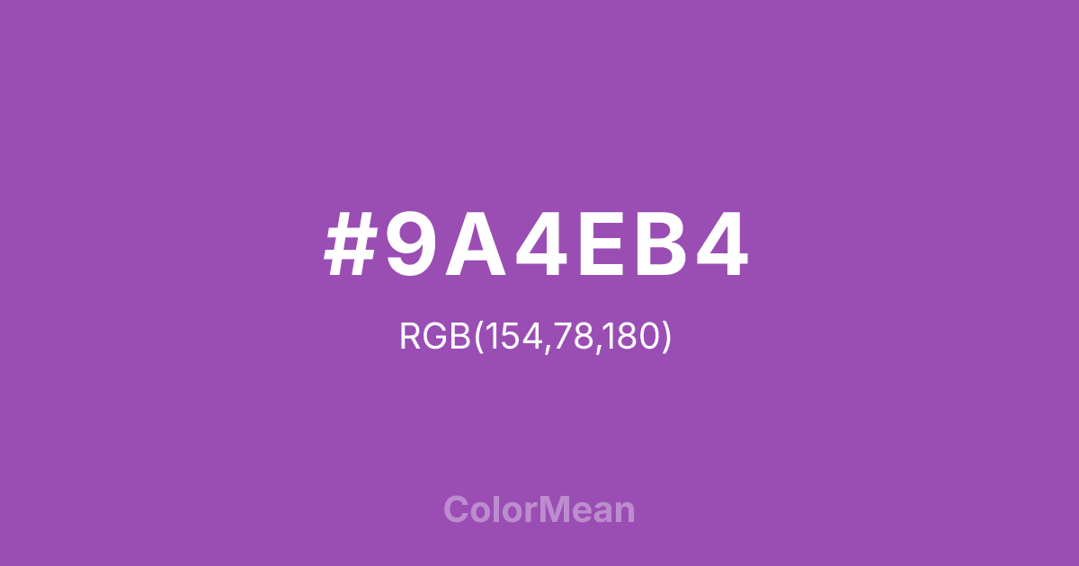 #9A4EB4 color swatch