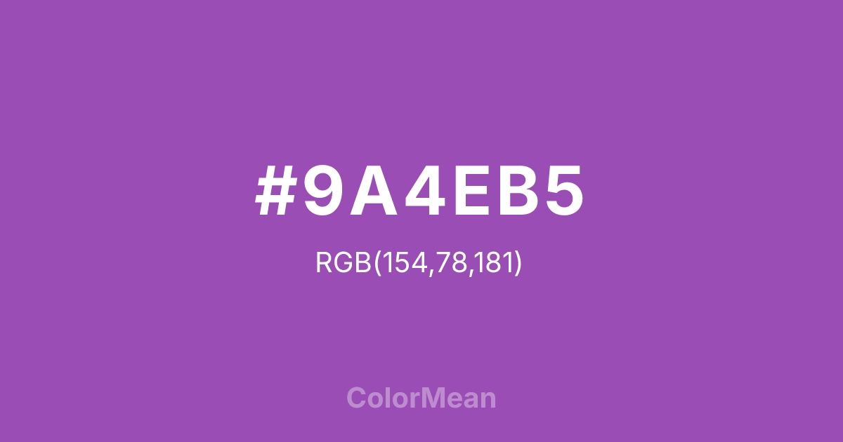 #9A4EB5 color swatch
