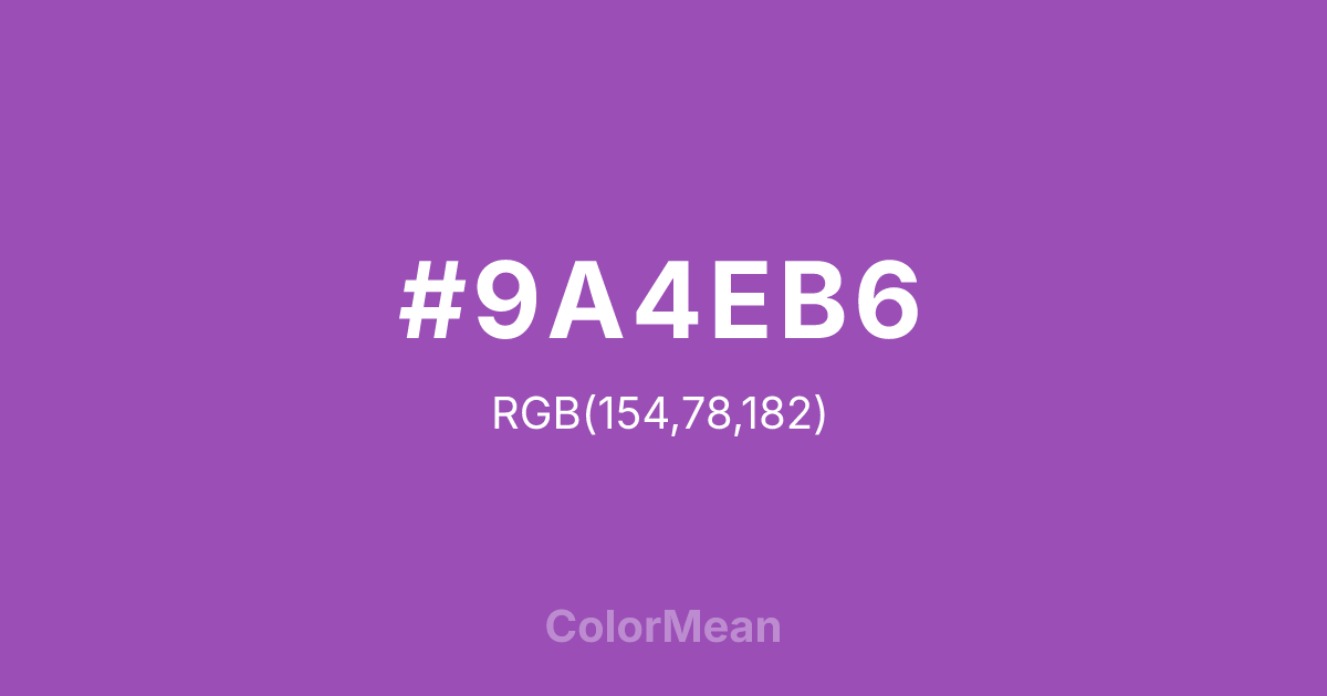 #9A4EB6 color swatch