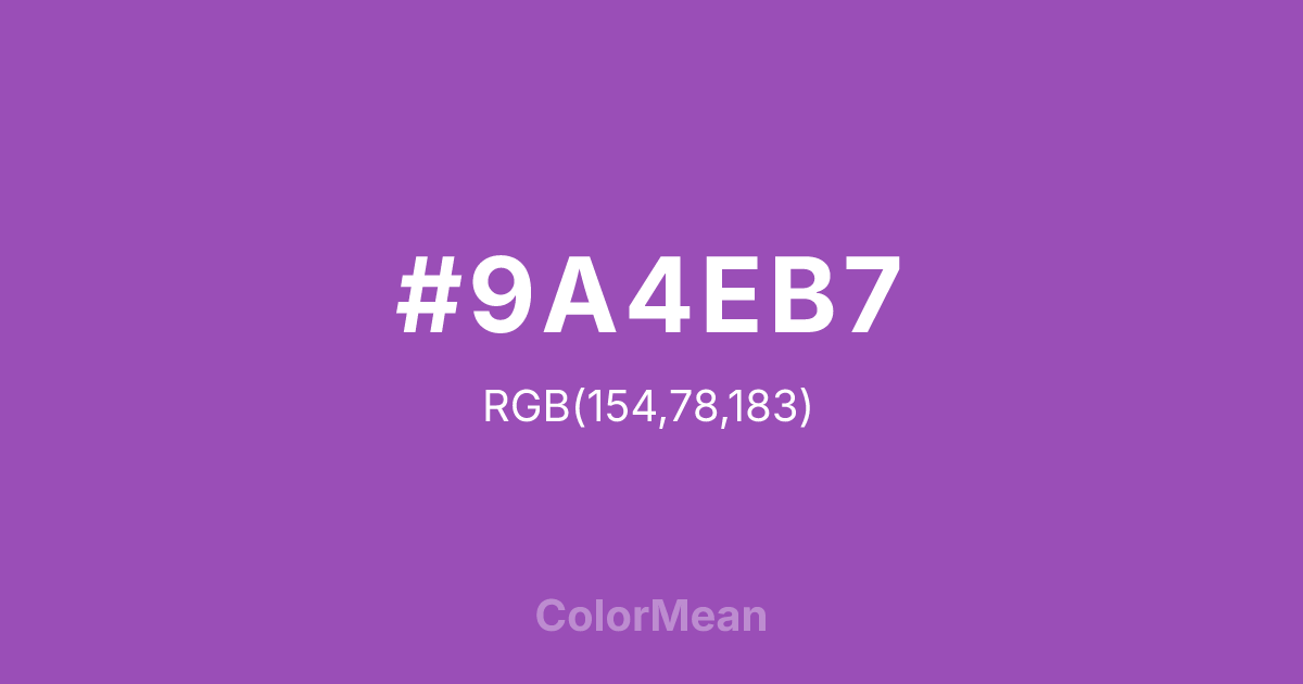 #9A4EB7 color swatch