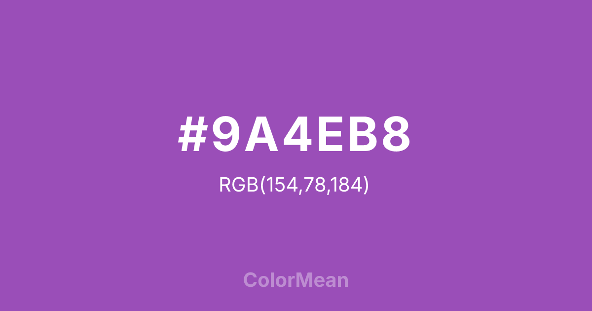 #9A4EB8 color swatch