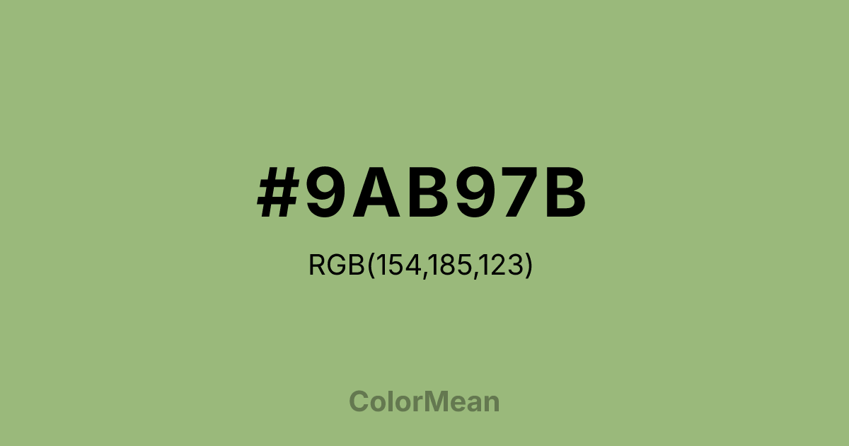 #9AB97B color swatch