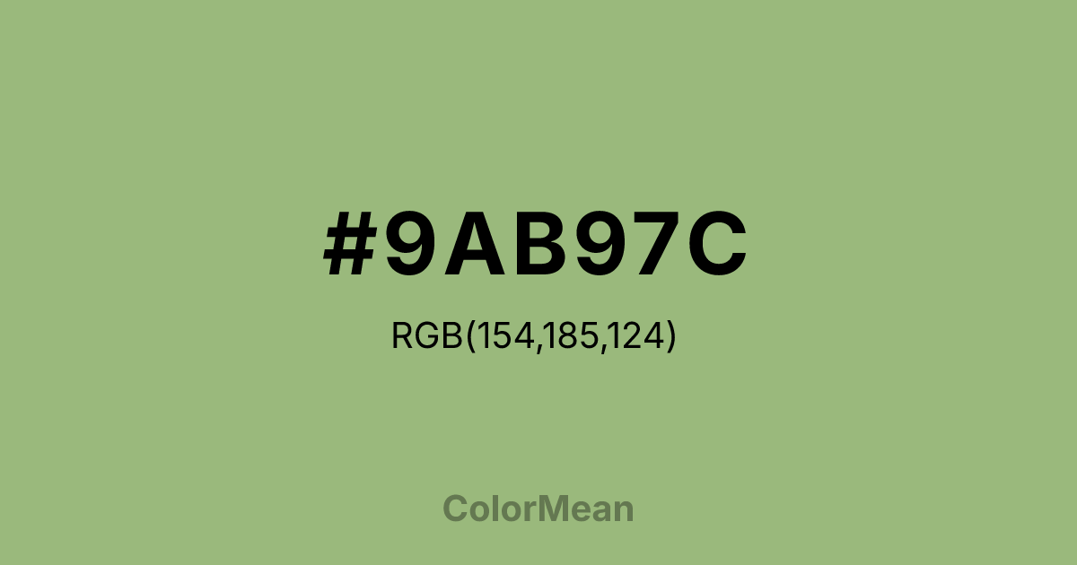 #9AB97C color swatch