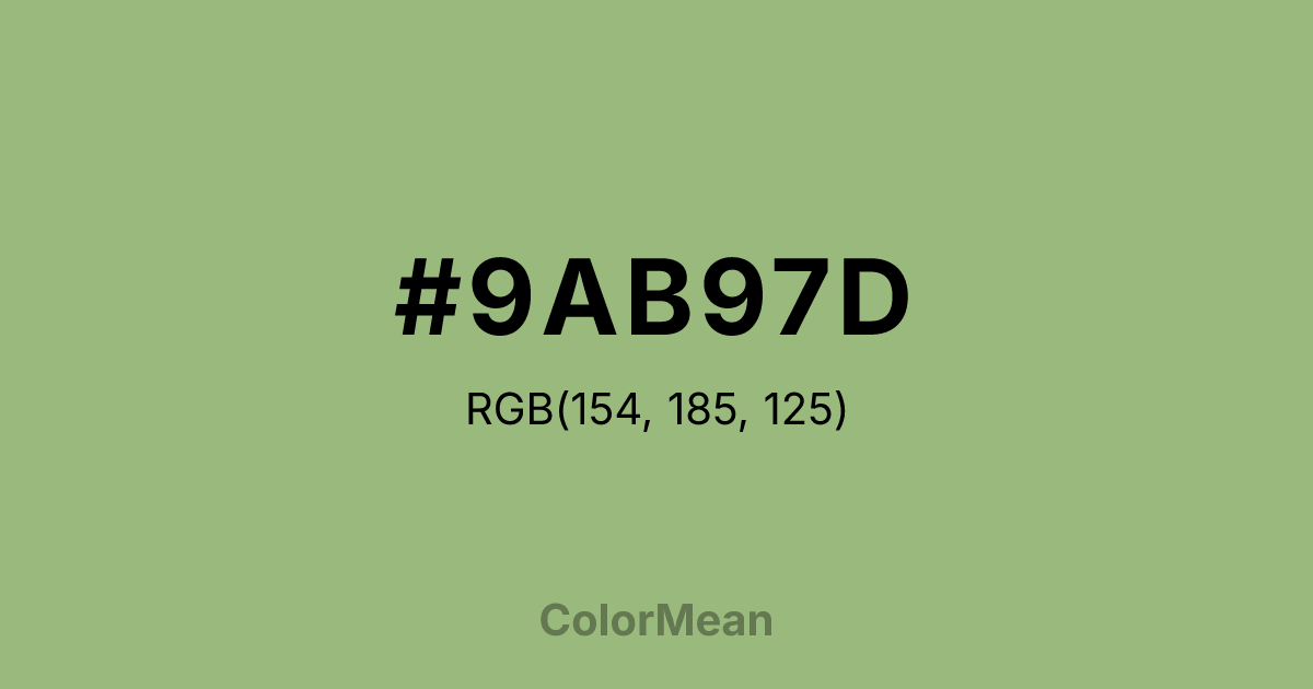 #9AB97D color swatch