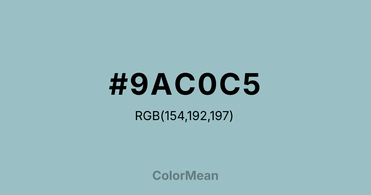 #9AC0C5 color swatch