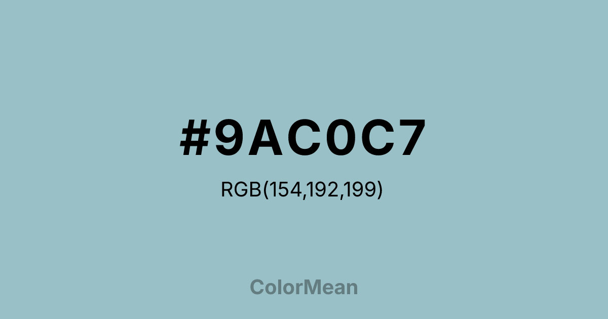 #9AC0C7 color swatch