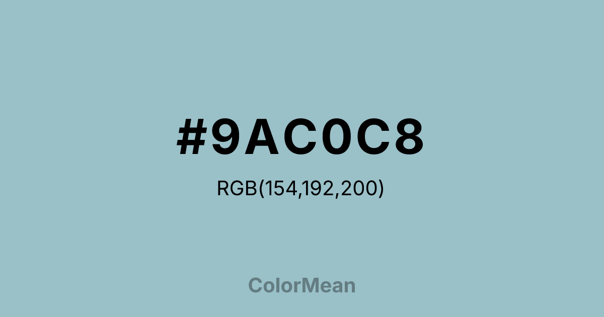#9AC0C8 color swatch