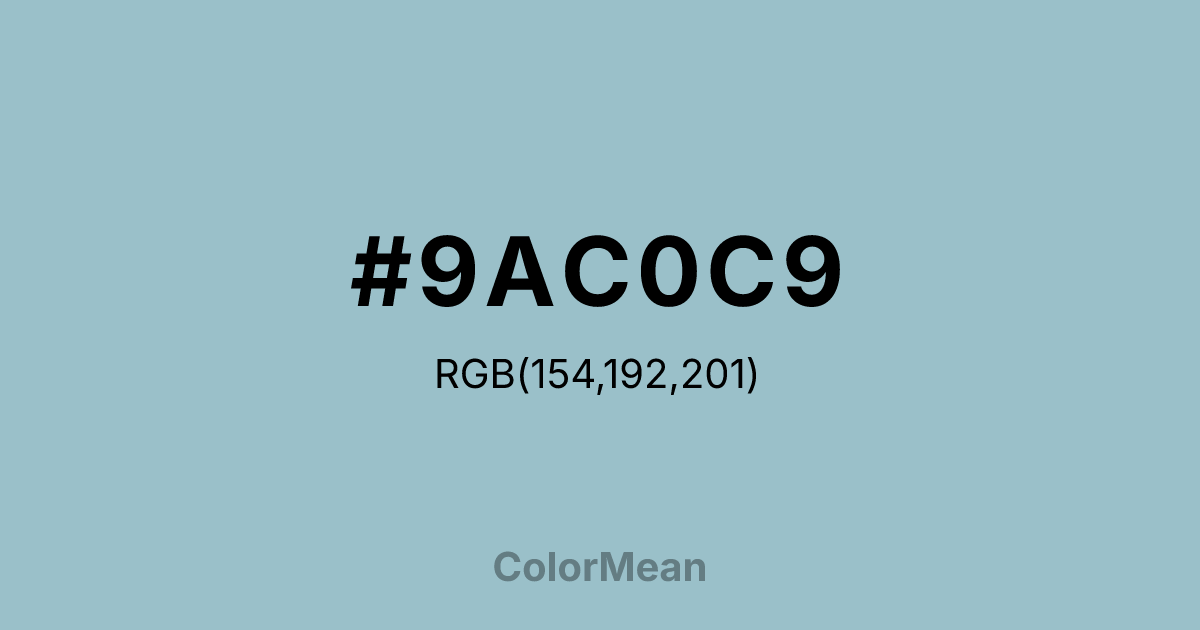 #9AC0C9 color swatch
