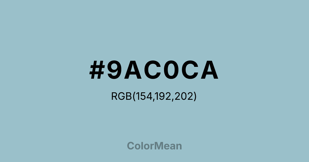 #9AC0CA color swatch