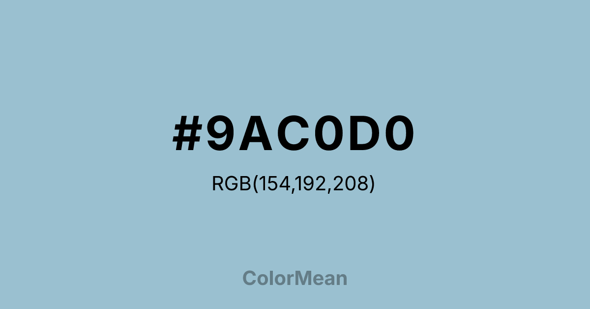 #9AC0D0 color swatch
