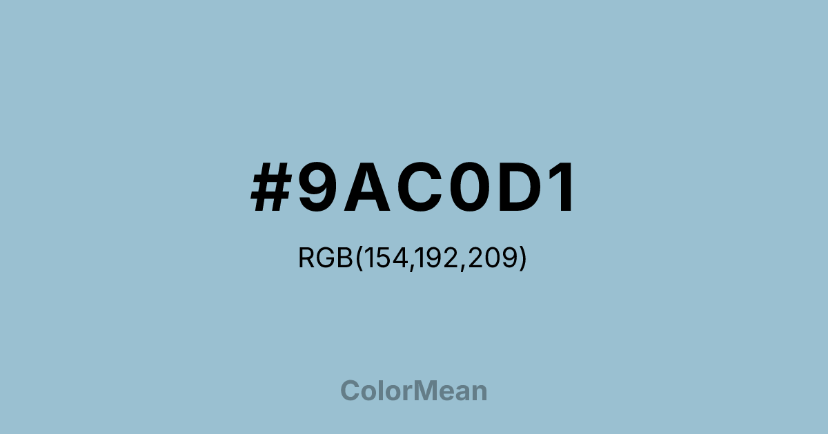 #9AC0D1 color swatch