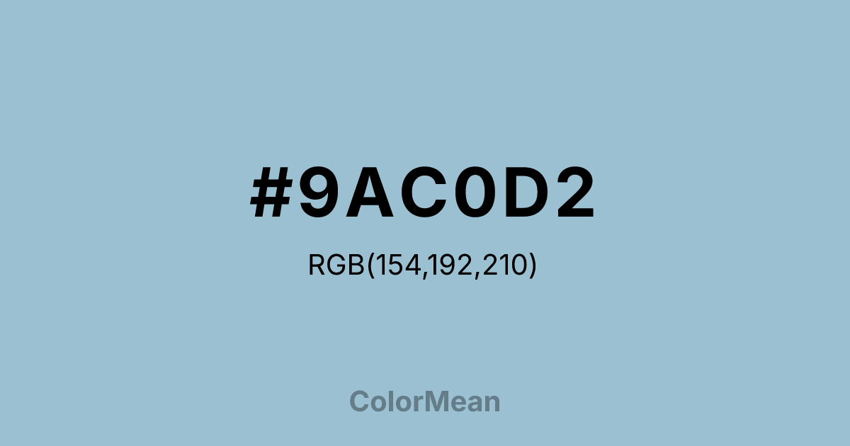#9AC0D2 color swatch
