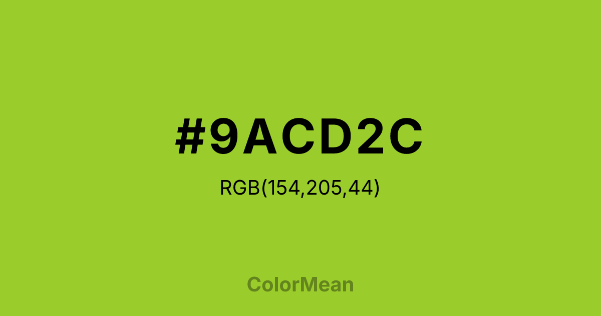 #9ACD2C color swatch