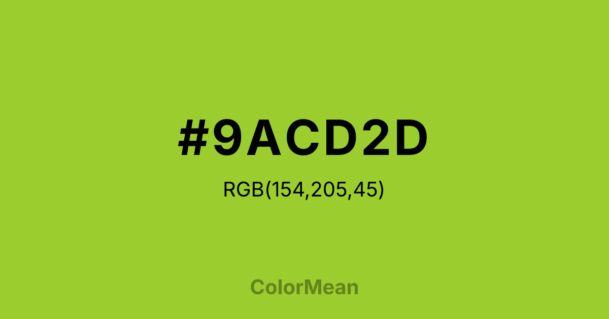 #9ACD2D color swatch