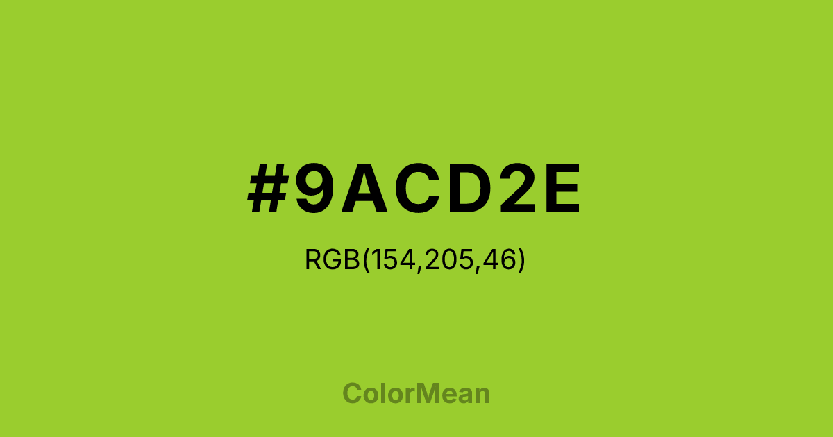 #9ACD2E color swatch