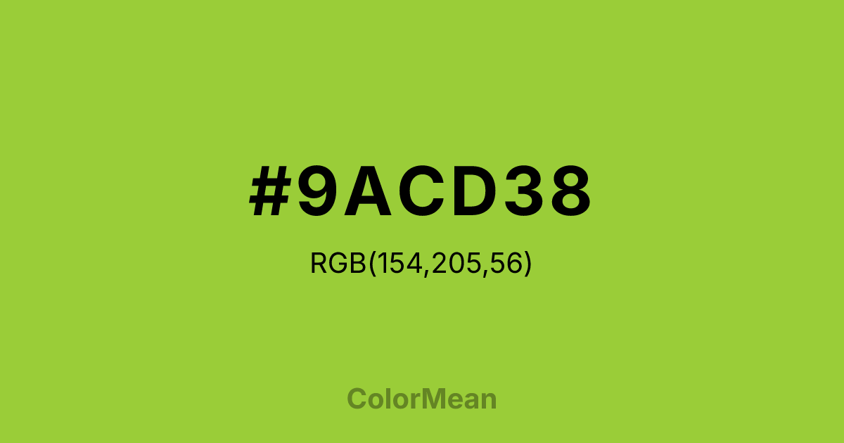#9ACD38 color swatch