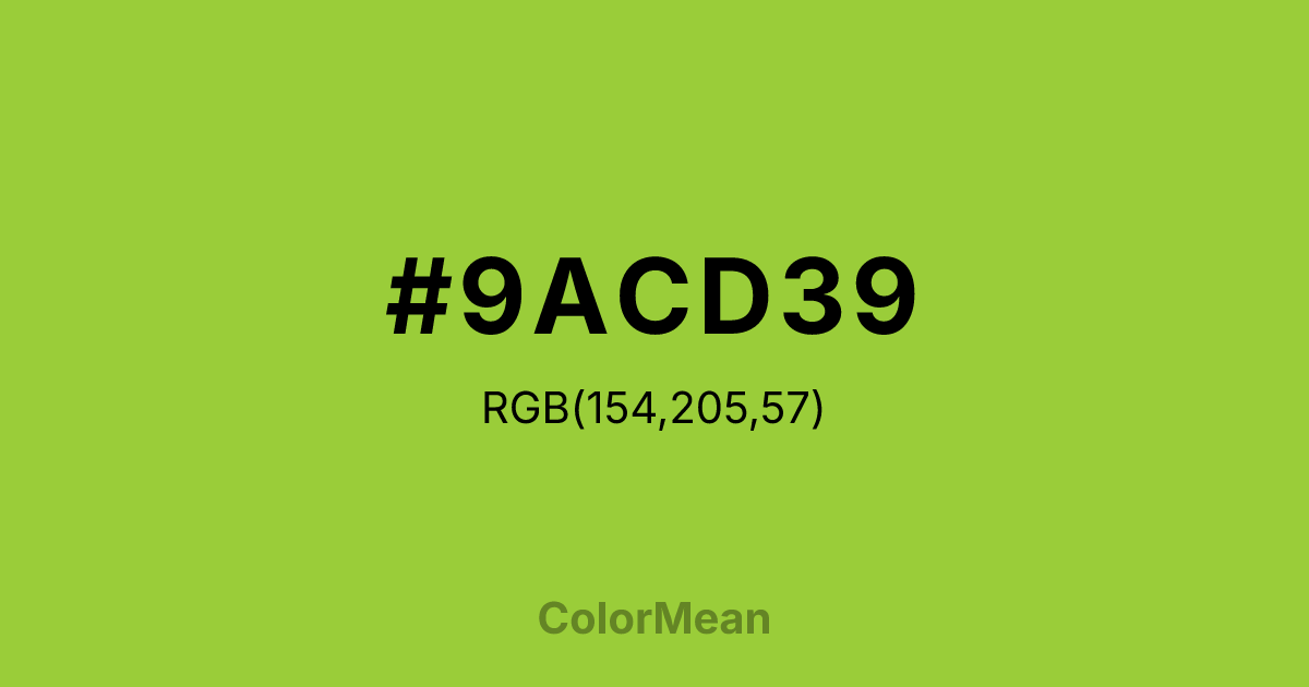 #9ACD39 color swatch