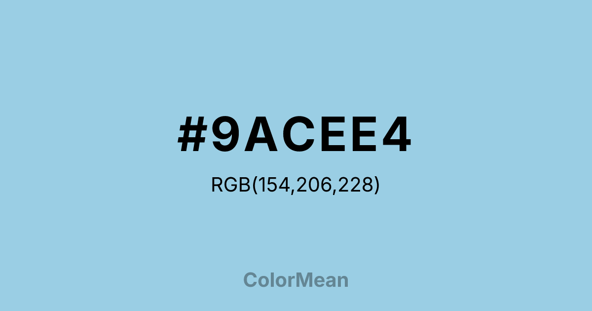#9ACEE4 color swatch