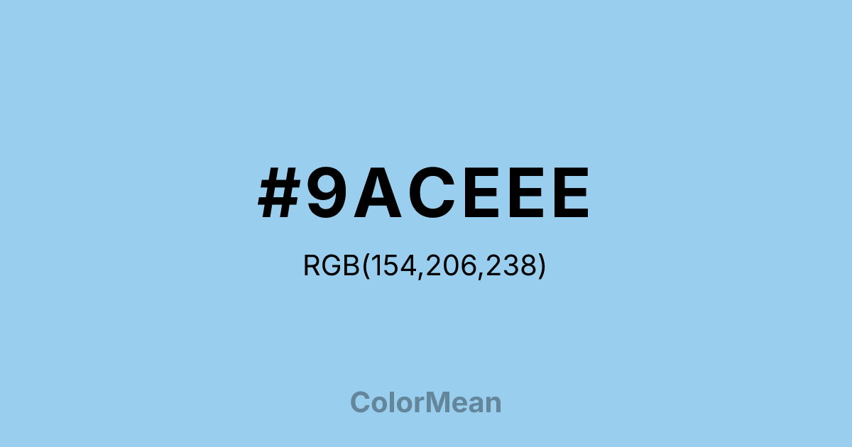 #9ACEEE color swatch