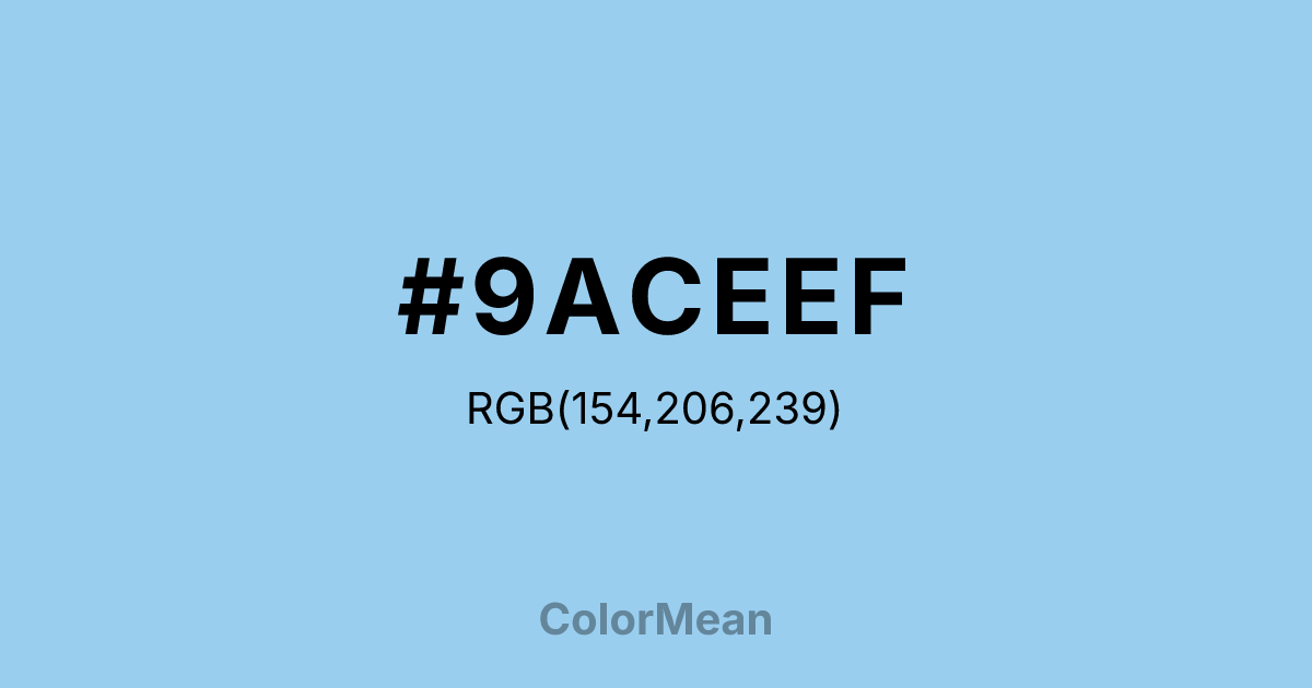 #9ACEEF color swatch