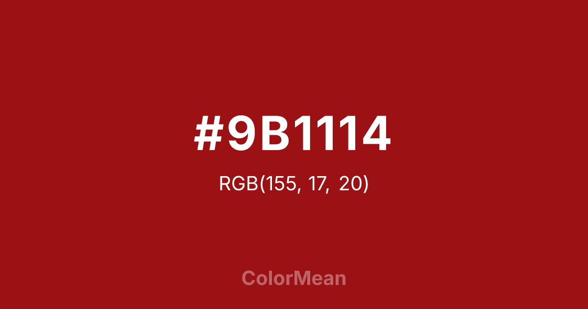 #9B1114 color swatch