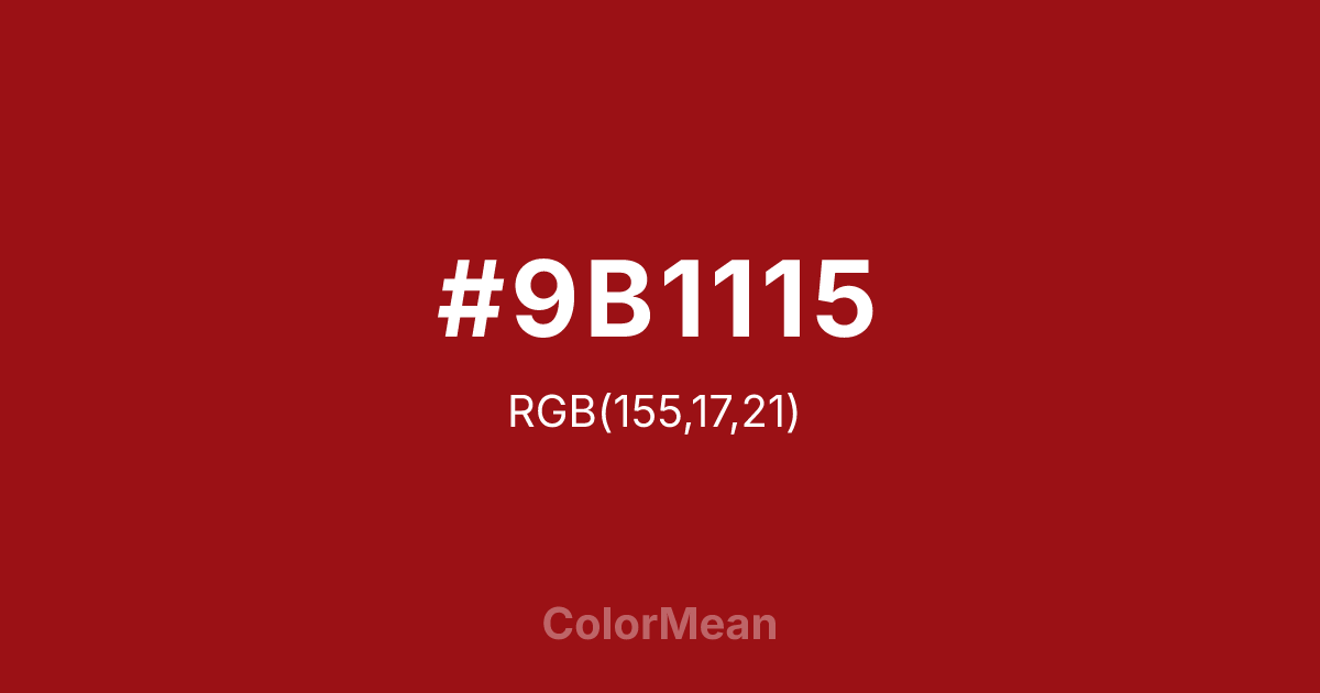 #9B1115 color swatch