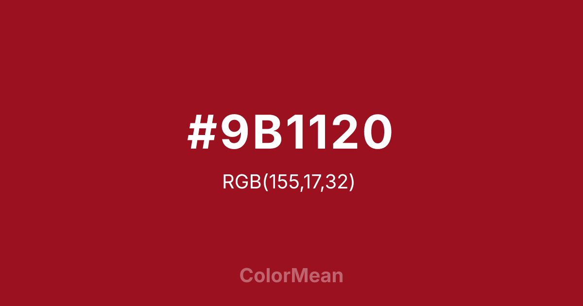 #9B1120 color swatch