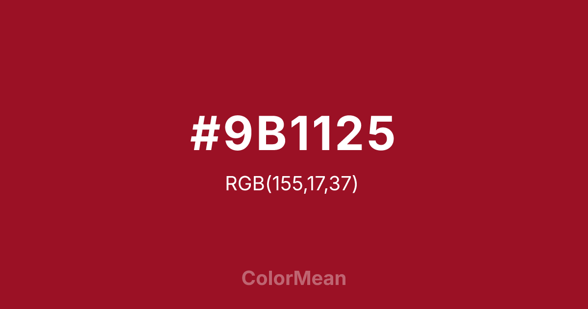 #9B1125 color swatch