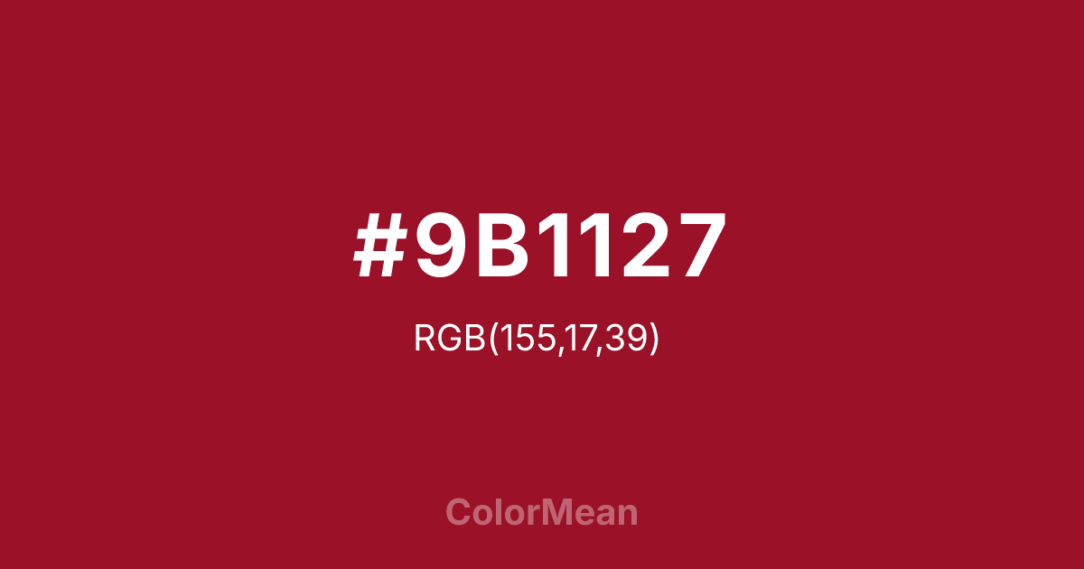 #9B1127 color swatch