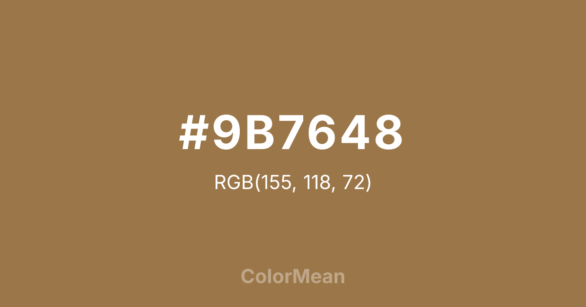 #9B7648 color swatch
