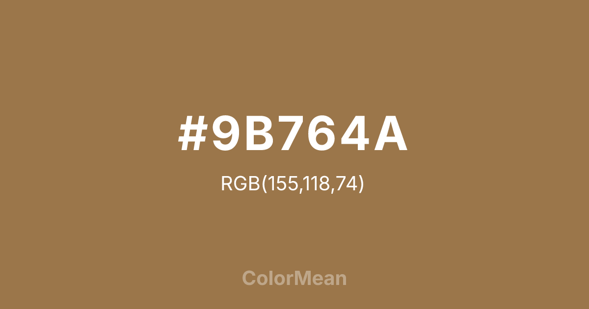#9B764A color swatch