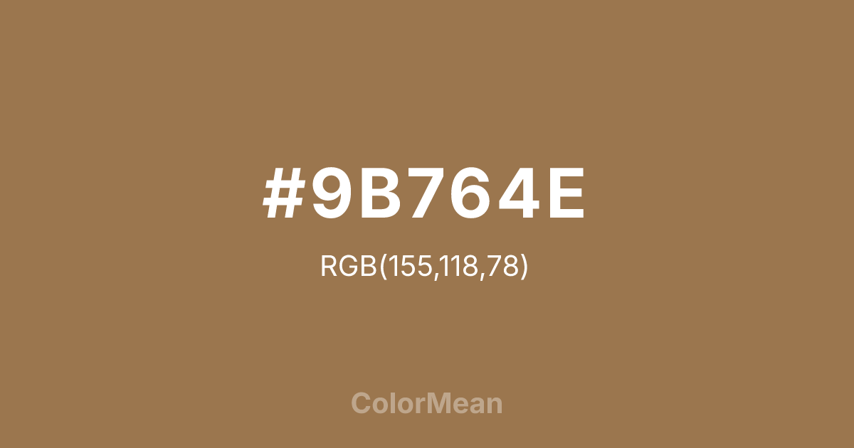 #9B764E color swatch