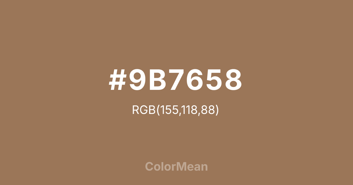 #9B7658 color swatch